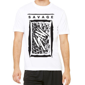 SAVAGE Performance Croc Print on White - Short Sleeve Sport Tee