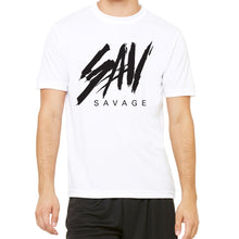 Load image into Gallery viewer, SAVAGE Performance White Short-Sleeve Sport Tee
